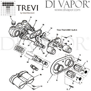 Trevi Therm MK1 Built-In 300 Shower Valve Spare Parts